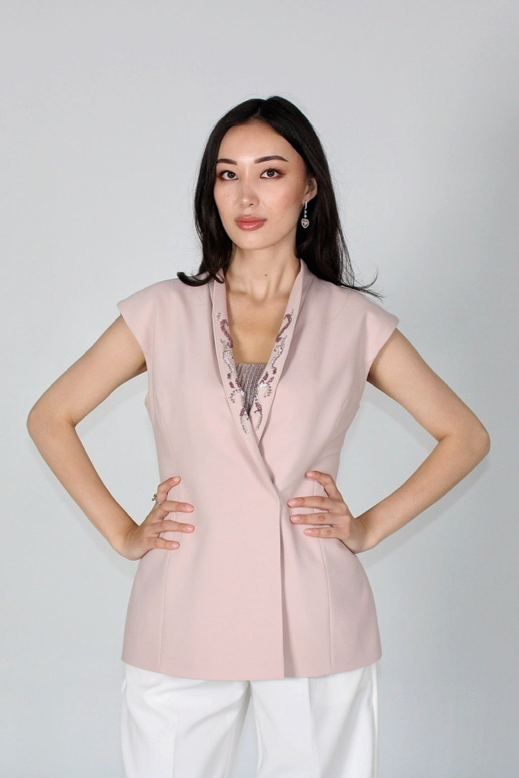 Asyl - Two-in-One Vest - Blush Pink