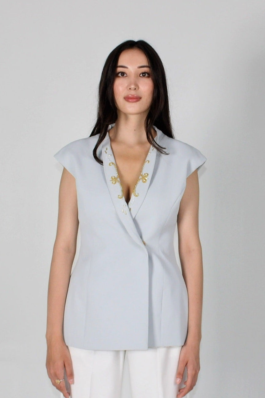 Asyl - Two-in-One Vest - Light blue